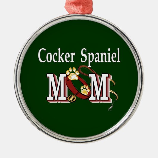 Cocker Spaniel Dog mama Metalen Ornament (Voorkant)