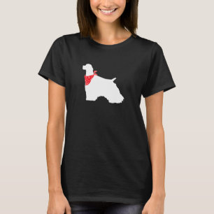 Cocker Spaniel Dog met Red Bandana T-shirt