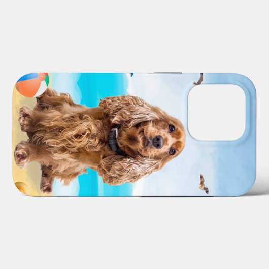 Cocker Spaniel Dog op strand Case-Mate iPhone Case (Achterkant (horizontaal))