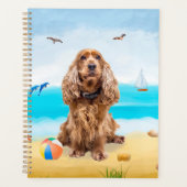 Cocker Spaniel Dog op strand Planner (Voorkant)