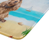 Cocker Spaniel Dog op strand Snijplank (Hoek)