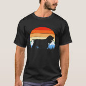 Cocker Spaniel Dog Owner Mountains Retro T-shirt (Voorkant)