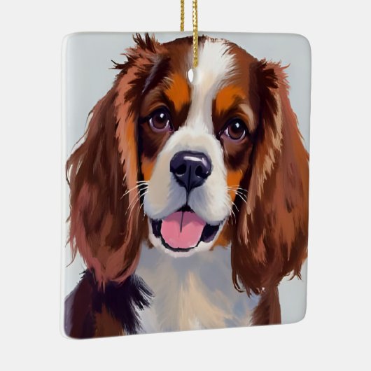 Cocker Spaniel Dog Painting Keramisch Ornament (Rechts)