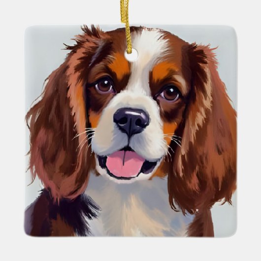Cocker Spaniel Dog Painting Keramisch Ornament (Voorkant)