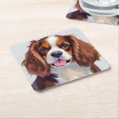 Cocker Spaniel | Dog Painting Pet Kartonnen Onderzetters (Schuin)