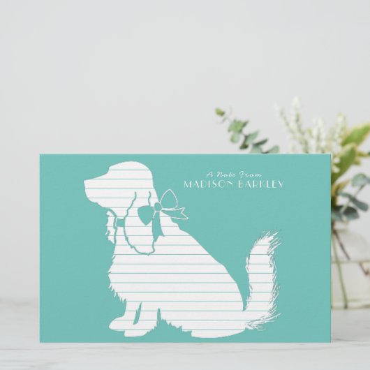 Cocker Spaniel Dog Puppy Briefpapier (Staand voorkant)