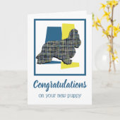 Cocker Spaniel Dog Puppy Gefeliciteerd Greep Kaart (Gele Bloem)