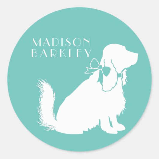 Cocker Spaniel Dog Puppy Ronde Sticker (Voorkant)