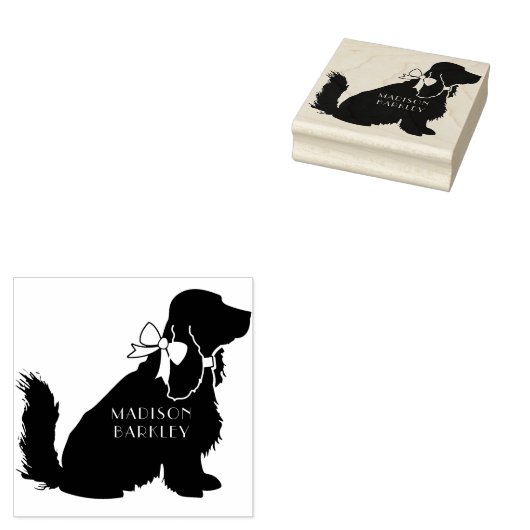 Cocker Spaniel Dog Puppy Rubberstempel (Gestempeld)