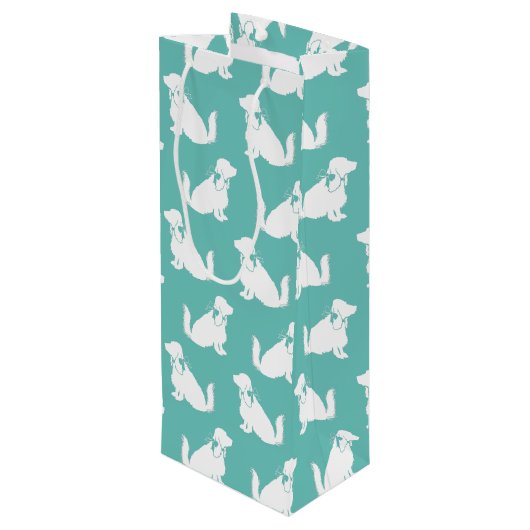 Cocker Spaniel Dog Puppy Wijn Cadeautas (Achterkant Gekanteld)