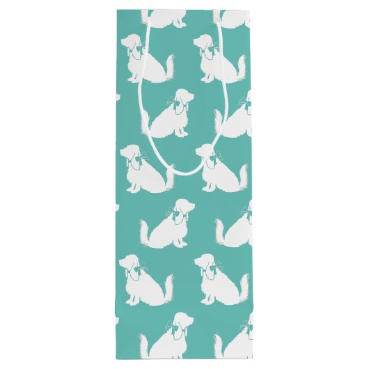 Cocker Spaniel Dog Puppy Wijn Cadeautas (Achterkant)