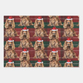 Cocker Spaniel Dog Red and Green Plaid Christmas Inpakpapier Vel (Voorkant 2)