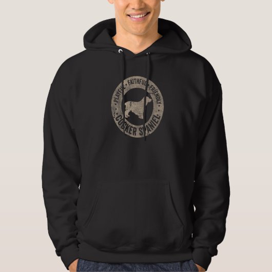 Cocker Spaniel Dog Retro Cool Dog Owner  Hoodie (Voorkant)