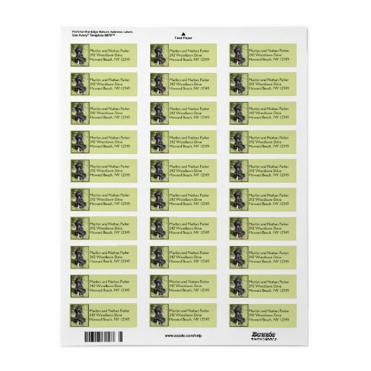 Cocker Spaniel Dog Return Address Label (Full Sheet)