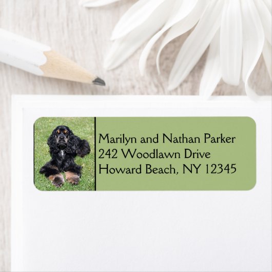 Cocker Spaniel Dog Return Address Label (Insitu)