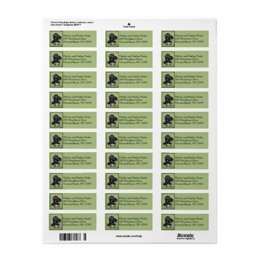 Cocker Spaniel Dog Return Address Label (Full Sheet)