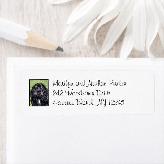 Cocker Spaniel Dog Return Address Label (Insitu)