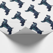 Cocker Spaniel Dog Silhouette Black Waterverf Cadeaupapier (Hoek)