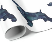 Cocker Spaniel Dog Silhouette Black Waterverf Cadeaupapier (Rol Hoek)