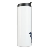 Cocker Spaniel Dog Silhouette Black Waterverf Thermosbeker (Gedraaid links)