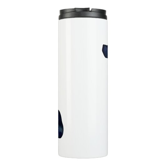 Cocker Spaniel Dog Silhouette Black Waterverf Thermosbeker (Achterkant)