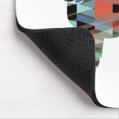 Cocker Spaniel Dog Silhouette Geometric Pattern Pl Muismat (Hoek)