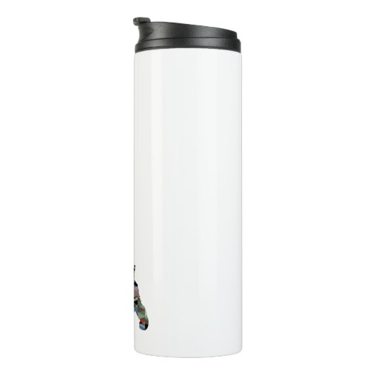 Cocker Spaniel Dog Silhouette Geometric Pattern Pl Thermosbeker (Geroteerd rechts)