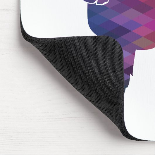 Cocker Spaniel Dog Silhouette Geometric Pattern Pu Muismat (Hoek)