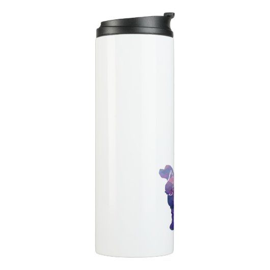 Cocker Spaniel Dog Silhouette Geometric Pattern Pu Thermosbeker (Gedraaid links)