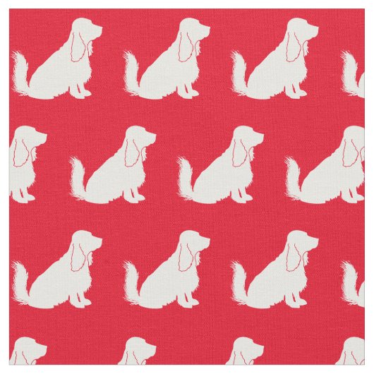 Cocker Spaniel Dog Silhouette Pet Red Stof (Close Up)