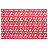 Cocker Spaniel Dog Silhouette Pet Red Stof (Fat Quarter)