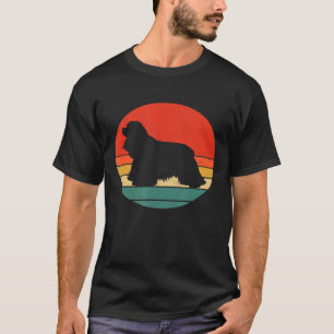 Cocker Spaniel Dog Silhouette Retro 60s 70 T-shirt