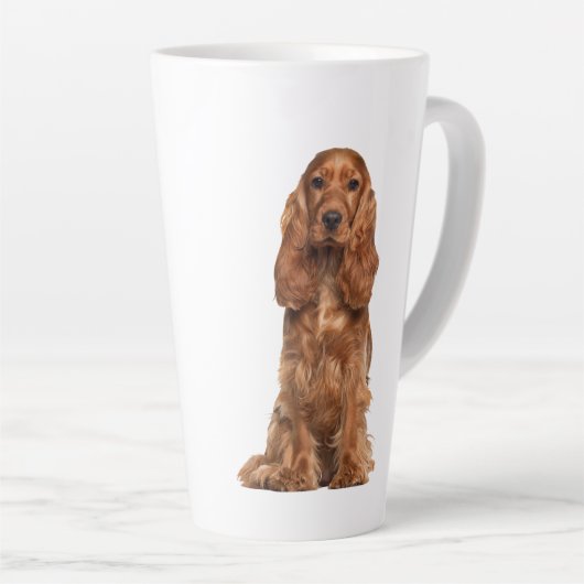 Cocker Spaniel Dog Tall-Mok Latte Mok (Rechterhoek)