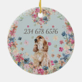 Cocker Spaniel Dog Tekening Breed Puppy Keramisch Ornament (Achterkant)