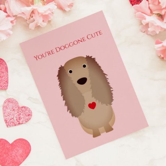 Cocker Spaniel Dog Valentijn, Valentijnsdag Notitiekaartje