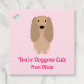 Cocker Spaniel Dog Valentijnsdag Party Bedankjes Labels (Voorkant)
