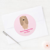 Cocker Spaniel Dog Valentijnsdag Party Ronde Sticker (Envelop)