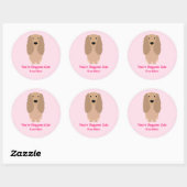 Cocker Spaniel Dog Valentijnsdag Party Ronde Sticker (Vel)