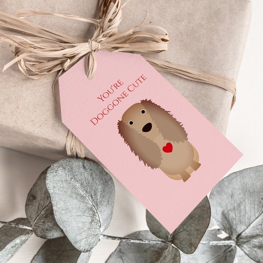 Cocker Spaniel Dog Valentine, Valentine's Day Cadeaulabel
