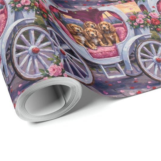 Cocker Spaniel Dog Valentine's Day  Cadeaupapier (Rol Hoek)