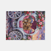 Cocker Spaniel Dog Valentine's Day  Fleece Deken (Voorkant (Horizontaal))