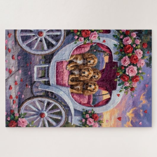 Cocker Spaniel Dog Valentine's Day Legpuzzel (Horizontaal)