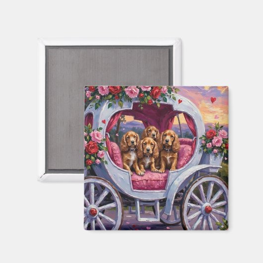 Cocker Spaniel Dog Valentine's Day Magneet (Voorkant / Achterkant)