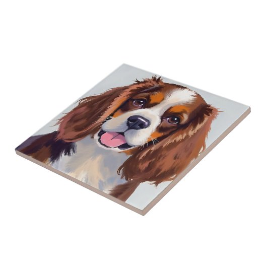 Cocker Spaniel | Dog Watercolor Pet Painting Tegeltje (Zijkant)