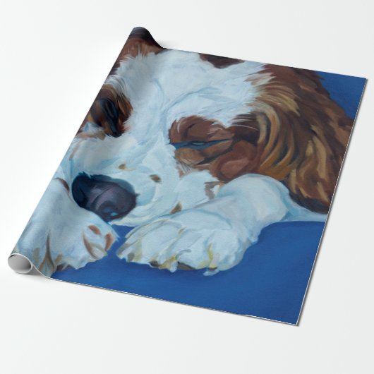 Cocker Spaniel Dog Wrapping Paper Cadeaupapier (Uitgerold)