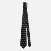 Cocker Spaniel Dog Yellow & Black Grid Black Strop Stropdas (Voorkant)