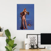 Cocker Spaniel Doggone Vintage Stijl Elvgren Poster (Thuiskantoor)