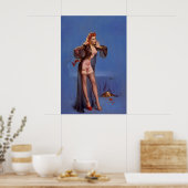 Cocker Spaniel Doggone Vintage Stijl Elvgren Poster (Keuken)