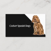 Cocker Spaniel Dogs Breeder Pet Sitter Visitekaartje (Achterkant)