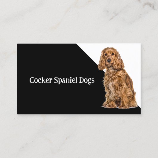 Cocker Spaniel Dogs Breeder Pet Sitter Visitekaartje (Achterkant)